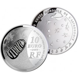 10 euros astronomie 2009 - Auteur: Monnaie de Paris Poids: 22,20 g 0,78 ozDiamètre: 37 mm 1,46 inchTirage: 10 000 Métal: 