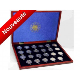 Coffret des 23 pièces drapeau 2015 - Description:Coffret réunissant l'ensemble des 23 pièces de 2€ commémoratives sur le t