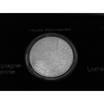 10 Euro HAUTE NORMANDIE - caractéristiques   Diamètre: 29,00 mm Poids: 10,00 g Métal: Argent 925/1000 Faciale: 10 € Qualité: UNC