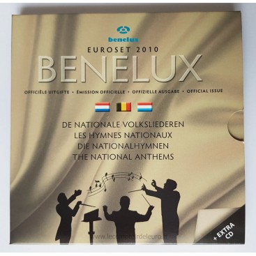 BU BENELUX 2010 - 3 séries complètes millésimées 2010 de 1 cent à 2 euro des Pays-Bas, de la Belgique et du Luxembourg ainsi qu'
