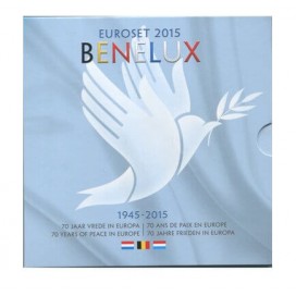 Brillant Universel BU Benelux 2015 - 3 séries complètes millésimées 2015  de 1 cent à 2 euro des Pays-Bas, de la Belgique et du 