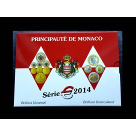 BU MONACO 2014 - Description: Série en coffret officiel BU 2014 Monaco de 8 pièces comprenant les 8 pièces 1c à 2€ Albert II au