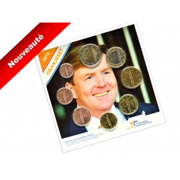 Série euro Pays Bas 2015 - Composition:La série de 8 pieces neuves à l‘effigie du nouveau Roi Willem-Alexander  remplaçant l‘e