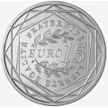 15 Euro argent semeuse 2008 - Auteur: Atelier de Gravure Poids: 15 gr 0,53 oz Diamètre: 31 mm 1,22 inch Tirage: 500 000 Métal: