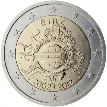 2€ "10 ans de l'euro " Irlande 2012