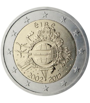 2 Euro Ireland 2012 - "10 anos do euro" 9,49 euros