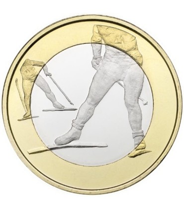 5 euros Finlândia 2016 esqui de fundo € 9,95