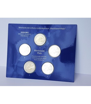 5 x 2 euro Duitsland 2017 BU € 22,90