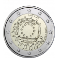 2 Euro Lettonie 2015 Drapeau