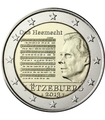 2 Euro Hino Nacional do Luxemburgo 2013 €5,20