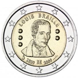 2€ LOUIS BRAILLE Belgique 2009