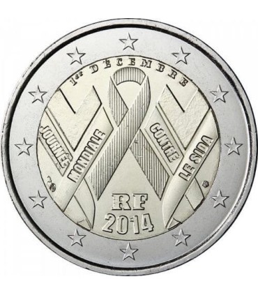 comemorativo de 2 euros França 2014-SIDA €4,99