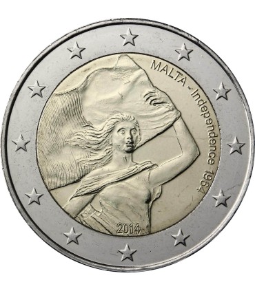 2 euro herdenkingsmunt MALTA 2014 Onafhankelijkheid € 6,49