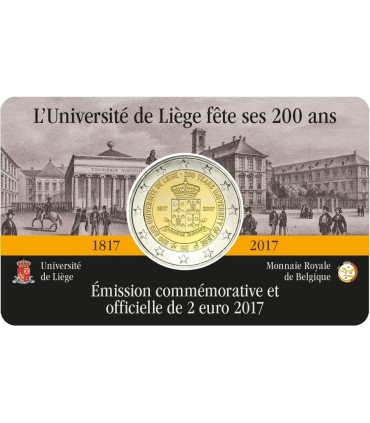 Coincard 2 Euro Bélgica 2017 Universidad de Lieja €13.59