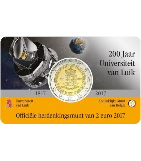 Muntkaart Vlaams 2 Euro België 2017 Universiteit Luik €13,59