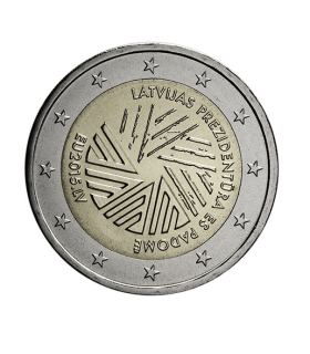 2 euros Letónia 2015 Presidência da UE 5,19 euros