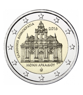 2 euros Grecia 2016 Monasterio de Arkadi 5,49 euros