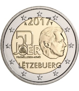 2 euros Luxemburgo 2017 Serviço Militar 6,65 euros
