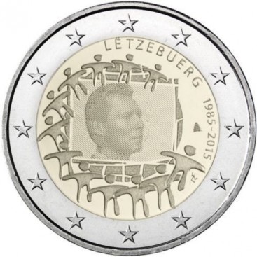 2 Euro Luxembourg 2015 Drapeau