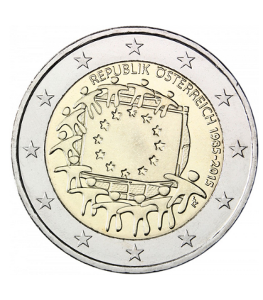 bandera 2 Euro Austria 2015 €4.99
