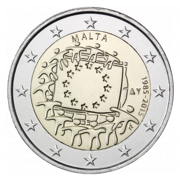 2 Euro Malte 2015 Drapeau
