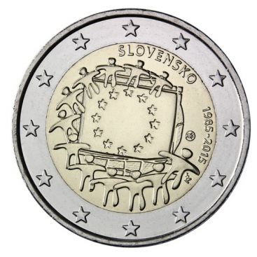 2 Euro Slovaquie 2015 Drapeau
