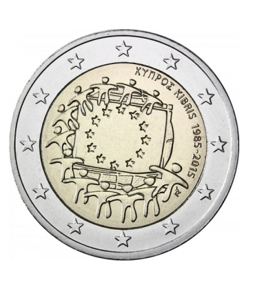 bandera 2 Euro Chipre 2015 € 5.49