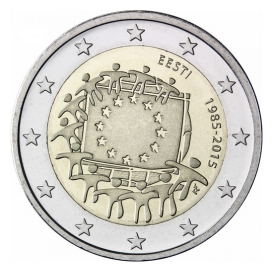 2 Euro Estonie 2015 Drapeau