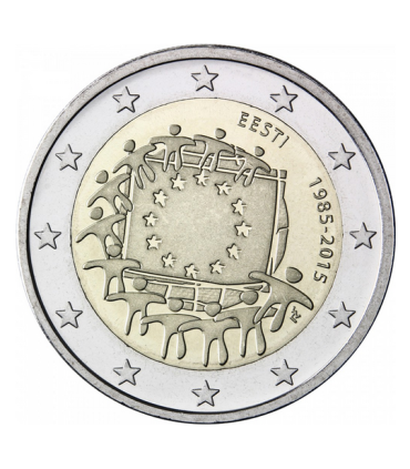 2 Euro Estonia 2015 Bandiera  7,49 €