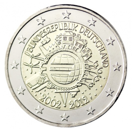 2 Euro "10 ans de l'euro Allemagne" 2012