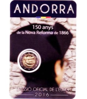 2 Euro Andorra 2016 150 jaar nieuwe hervorming van 1866. €29,95