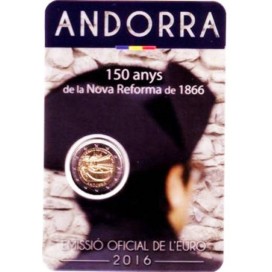 2 Euro Andorre 2016 150 ans de la nouvelle réforme de 1866.
