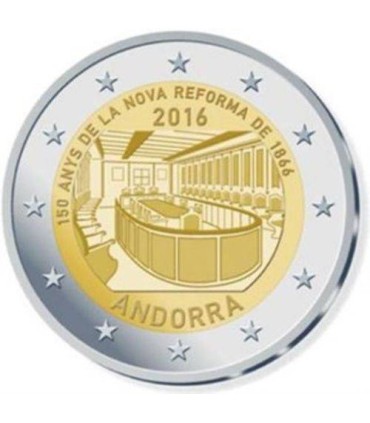2 Euro Andorra 2016 150 jaar nieuwe hervorming van 1866. €29,95