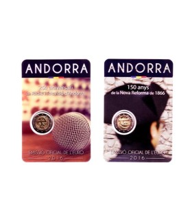 Pakket 2 x 2 Euro andorra 2016 €49,95