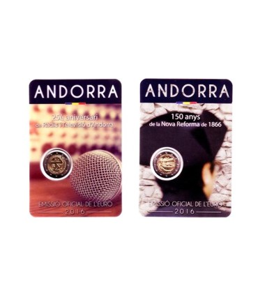 Pakket 2 x 2 Euro andorra 2016 €49,95
