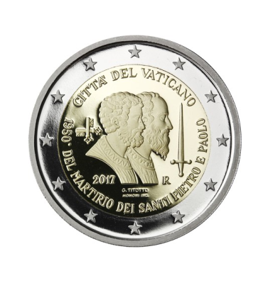 2 euros Vaticano 2017 São Pedro e São Paulo € 45,95