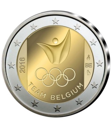 2 euros Bélgica 2016 coincard Francaise 18,45 euros