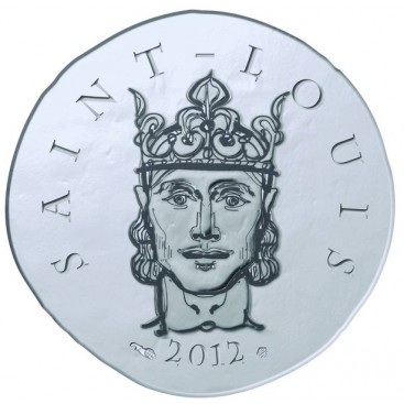 10 Euro 2012 Saint Louis - Description :Face : un portrait de Saint-Louis avec sa couronne aux lys ainsi que son nom écrit ave