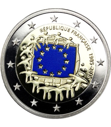 2 Euro Frankrijk BE 2015 - Vlag €19.95