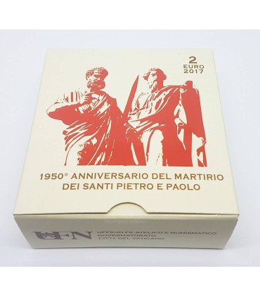 2 euros Vaticano BE 2017 São Pedro e São Paulo € 159,00