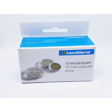 w-deal Lot de 10 capsules pour pièces de monnaie 35 mm sans bord 