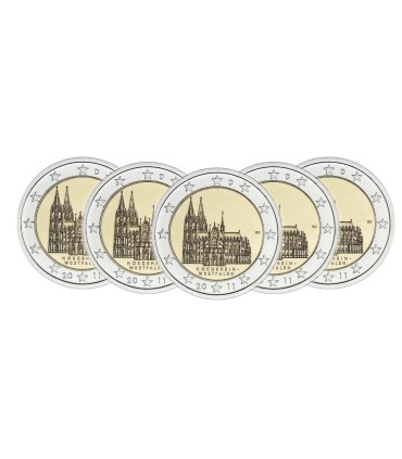 5 x 2 Euro Deutschland 2011 Workshop ADFGJ  30,95 €