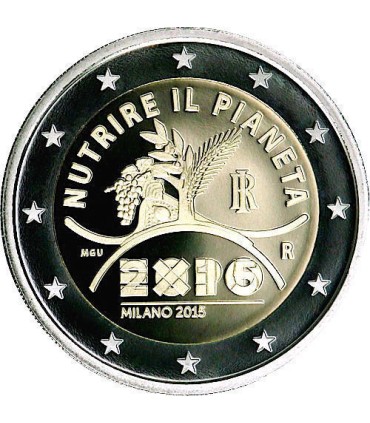 2 Euro Italien 2015 - Ausstellung in Mailand  4,89 €