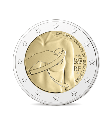 2 Euro Frankrijk 2017 Borstkanker €4,89