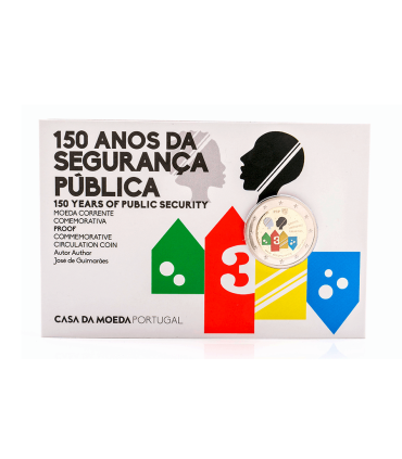 Moneta BE 2 Euro Portogallo 2017 150 anni Polizia Pubblica Sicurezza  694,95 €