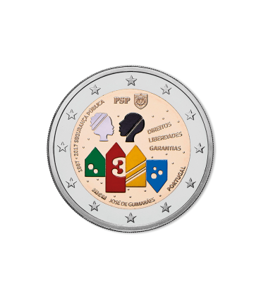 Moneta BE 2 Euro Portogallo 2017 150 anni Polizia Pubblica Sicurezza  694,95 €