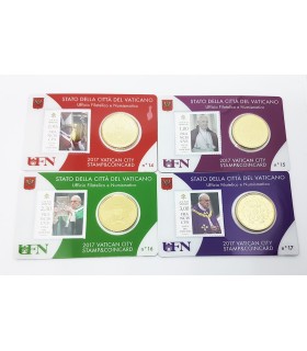 Lotto 4 x Coincard Vaticano 2017  30,95 €
