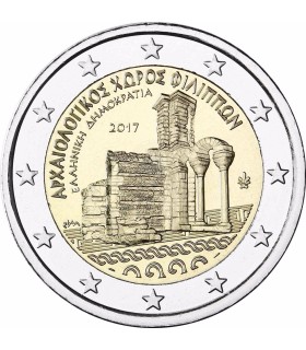 2 euros Grécia 2017 Sítio arqueológico de Filipe 4,45 euros