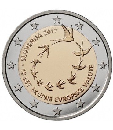 2 Euro Slovenia 2017 10° anniversario dell'Euro  4,49 €