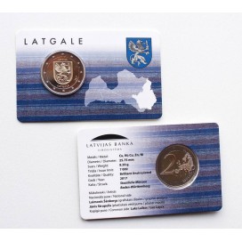 Coincard 2 Euro Lettonie 2017 Les Armoiries de Latgale